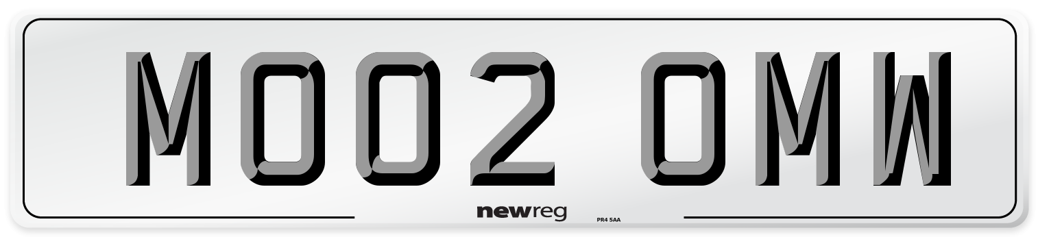 MO02 OMW Number Plate from New Reg